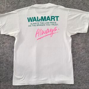 Vintage 90s Walmart Employee Shirt Mens Size Large Screen Stars USA Slim Single